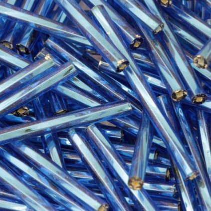 Preciosa® Rokajl tyčinky kroucené 25mm sapphire (37050)