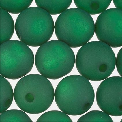 Korálek VELLUTO kulička 8mm dark moss green