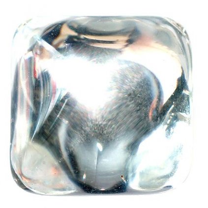 Kabošon čtverec 10mm crystal
