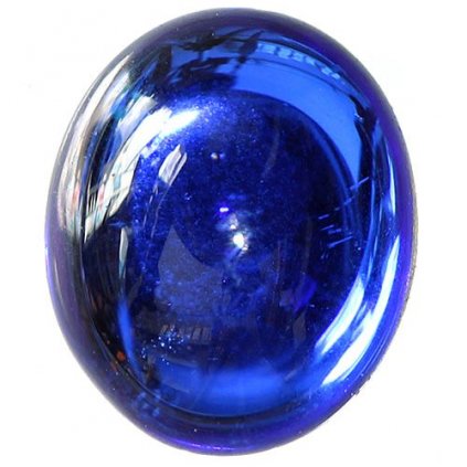 Kabošon ovál 12/10mm sapphire