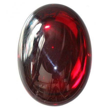 Kabošon ovál 25/18mm garnet