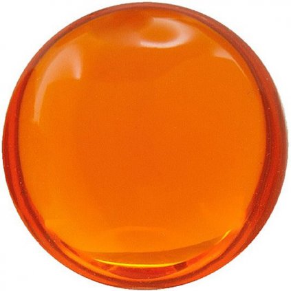 Kabošon BRILLANT kruh 12mm tangerine