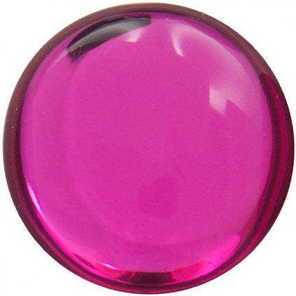 Kabošon BRILLANT kruh 18mm fuchsia