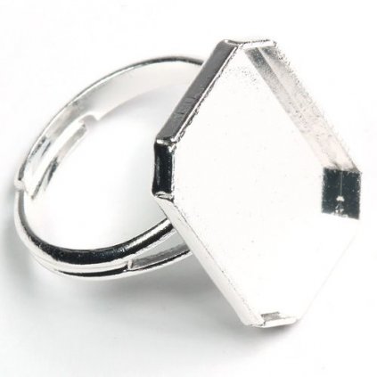 Prsten Oktagon 18/14mm ag clear