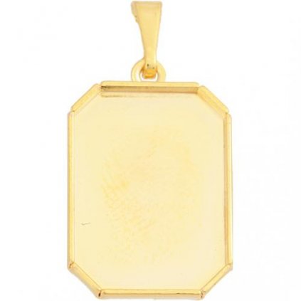 Přívěsek Oktagon 18/14mm gold plating 24kt