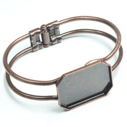 Náramek Oktagon 30/22mm stará měď