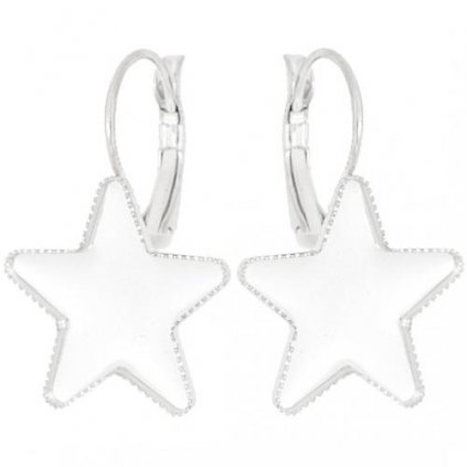 Náušnice Star 19mm ag clear