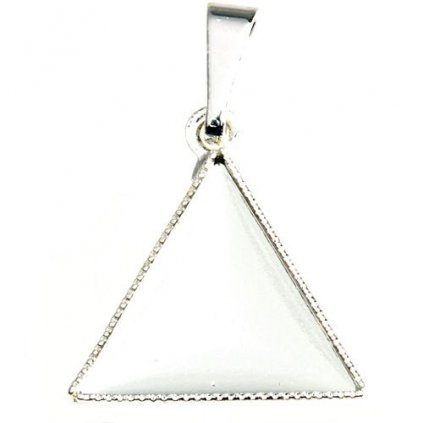 Přívěsek Triangle 15mm ag clear