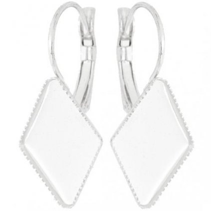 Náušnice Rhombus 18/12mm ag clear