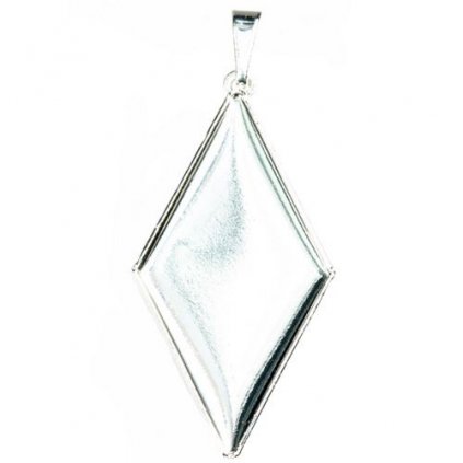 Přívěsek Rhombus 34.5/17.5mm ag clear