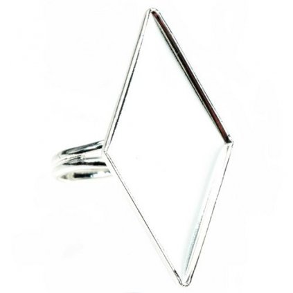 Prsten Rhombus 34.5/17.5mm ag clear