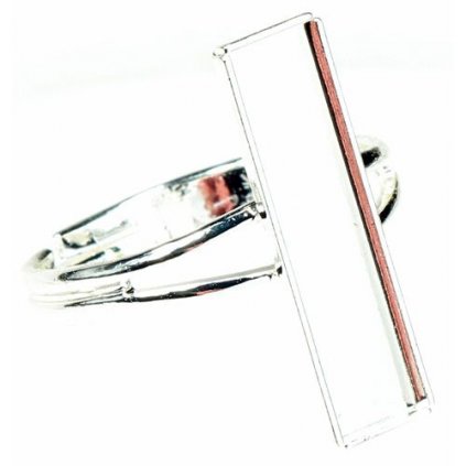 Prsten Rectangle 5/19,5 ag clear