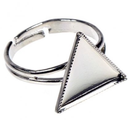 Prsten Triangle 15mm platina