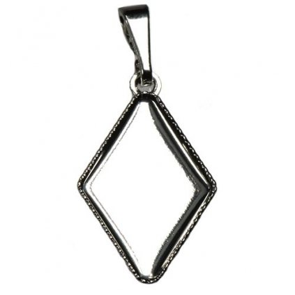 Přívěsek Rhombus 18/12mm platina