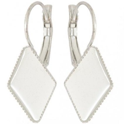 Náušnice Rhombus 18/12mm platina