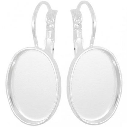 Náušnice Ovál 18/13mm ag clear