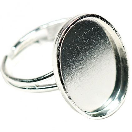 Prsten Ovál 18/13mm ag clear