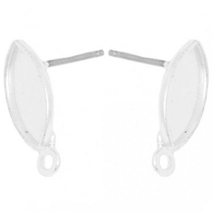 Náušnicvoý trn s očkem Naveta 10/5mm ag clear