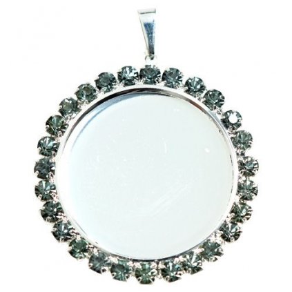 Přívěsek Kruh strass kameny 25mm Montana