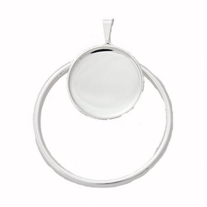 Přívěsek RING Kruh 18mm/35mm ag clear