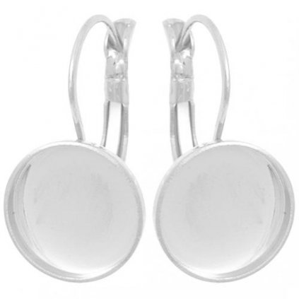 Náušnice Kruh 12mm rhodium