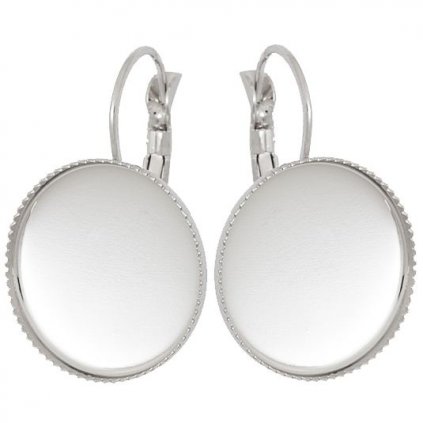 Náušnice Kruh miligrán 18mm rhodium