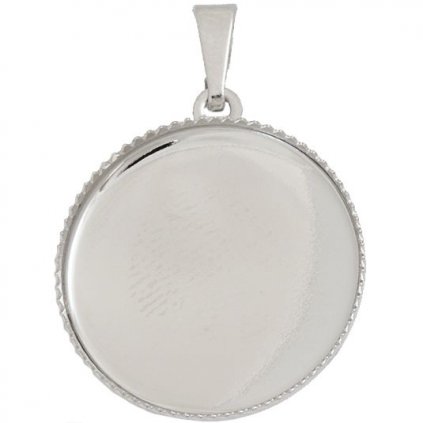 Přívěsek Kruh miligrán 18mm rhodium