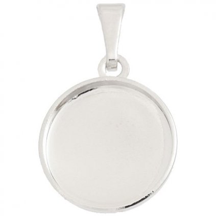 Přívěsek Kruh 12mm rhodium
