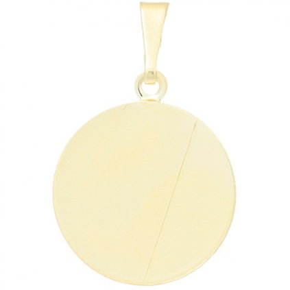 Přívěsek ploška Kruh 10mm gold plating 24kt