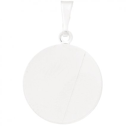 Přívěsek ploška Kruh 10mm ag clear