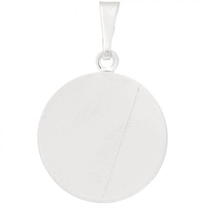 Přívěsek ploška Kruh 17mm rhodium