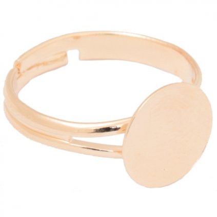 Prsten ploška Kruh 17mm rose gold