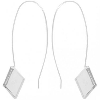 Náušnice BIG Čtverec 12mm platina