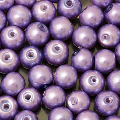 Vosková perle KULIČKA 6mm tmavě fialová