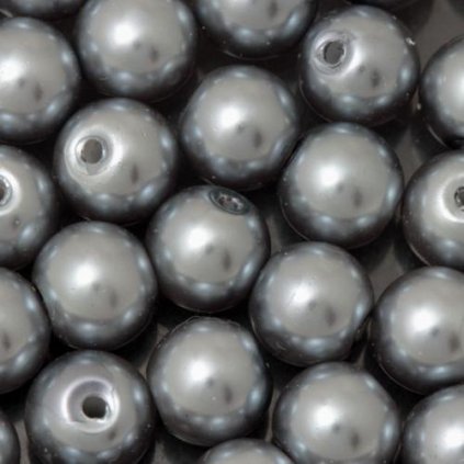 Vosková perle KULIČKA 8mm stříbrná 70041