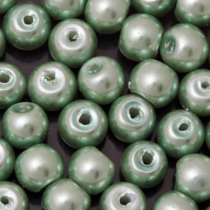 Vosková perle KULIČKA 8mm světle zelená