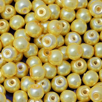 Vosková perle KULIČKA 5mm žlutá