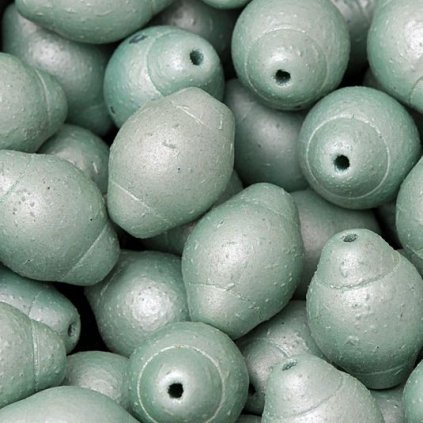 Vosková perle GRANULE 13/9mm zelená