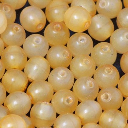 Voskové perle KULIČKA 4mm žlutá
