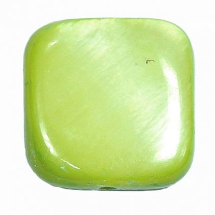 Korálek perleť čtvereček 8mm zelená
