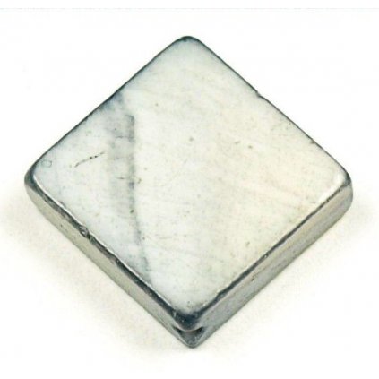 Korálek perleť kosočtverec šedá