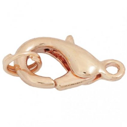 Bižuterní karabinka 8mm rose gold