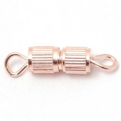 Šroubová záponka 4/10mm rose gold