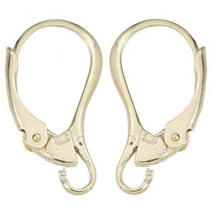 Náušnicový háček 19x11mm GOLD PLATING 24kt