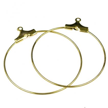 Náušnicová kreole kruh 30mm gold plating 24kt