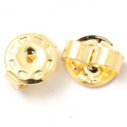 Náušnicová zarážka kulatá 5mm gold plating 24kt