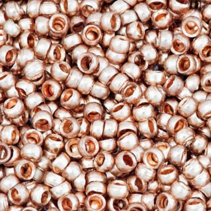 Zamačkávací rokajl kulatý 2mm rose gold