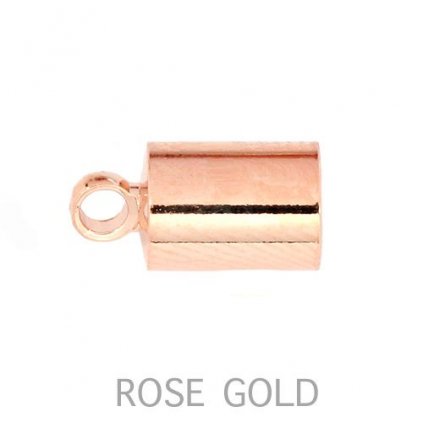Koncovka na návlekový materiál 3mm ROSE GOLD
