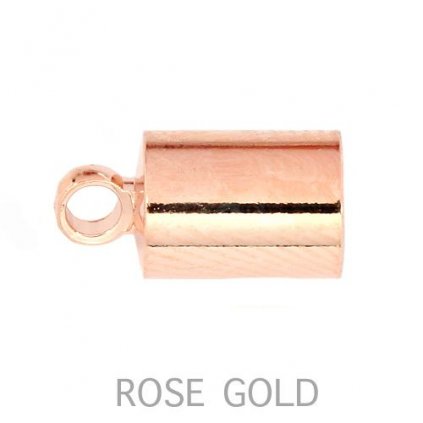 Koncovka na návlekový materiál 4mm ROSE GOLD
