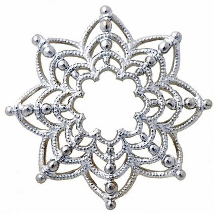 Filigrán PAVUČINA 23mm Platina